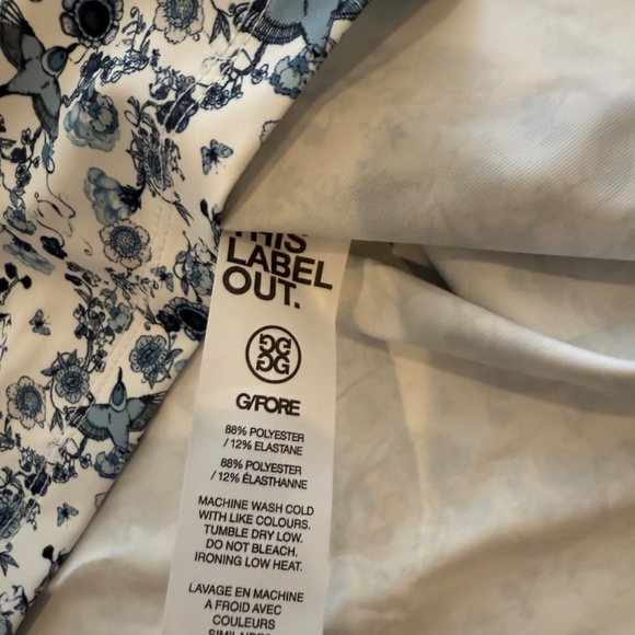 G/Fore Men's XL Ink Botanic Garden Tech Jersey Polo MSRP $120 - Picture 8 of 8